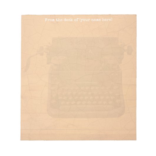 Vintage Schreibmaschine - 5.5" x 6" Notepad Notizblock (Vorderseite)