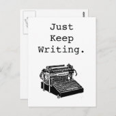 Vintage Schreibmaschine Behielt nur Schreiben Postkarte (Vorne/Hinten)