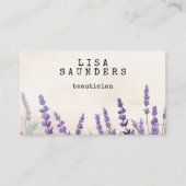 Vintage Schreibmaschine Blush Lavender Beautician Visitenkarte (Vorderseite)