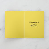 Vintage Schreibmaschine - Dank Karte (Innenseite)