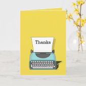 Vintage Schreibmaschine - Dank Karte (Gelbe Blume)