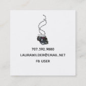 Vintage Schreibmaschine Freelance Writer Quadratische Visitenkarte (Rückseite)