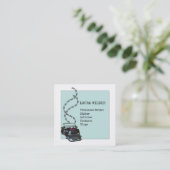 Vintage Schreibmaschine Freelance Writer Quadratische Visitenkarte (Stehend Vorderseite)