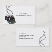 Vintage Schreibmaschine Freelance Writer Visitenkarte (Vorne/Hinten)