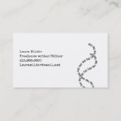 Vintage Schreibmaschine Freelance Writer Visitenkarte (Rückseite)