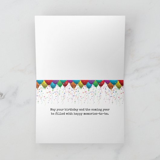 Vintage Schreibmaschine Geburtstag Karte (Innenseite)