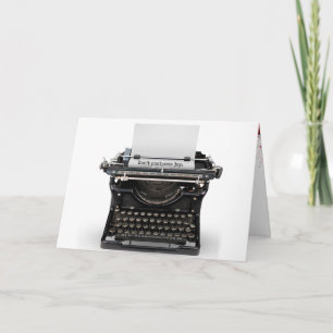 Vintage Schreibmaschine Geburtstag Karte