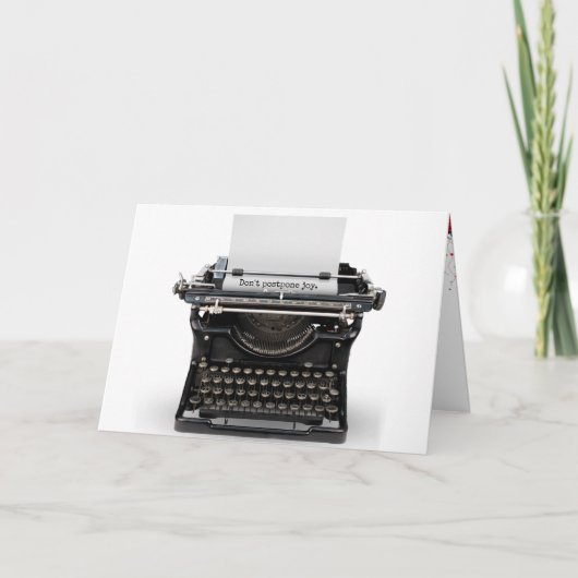 Vintage Schreibmaschine Geburtstag Karte (Vorderseite)