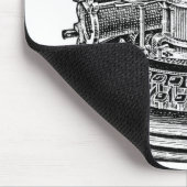 Vintage Schreibmaschine Hammond Nr. 2 Mousepad (Ecke)