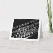 Vintage Schreibmaschine Karte (Rückseite)