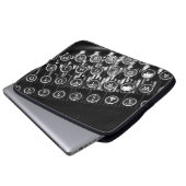 Vintage Schreibmaschine Laptopschutzhülle (Vorne Knopf)