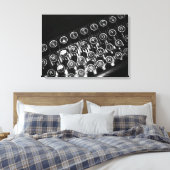 Vintage Schreibmaschine Leinwanddruck (Insitu (Schlafzimmer))