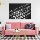 Vintage Schreibmaschine Leinwanddruck (Insitu (Wohnzimmer))