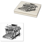 Vintage Schreibmaschine Lithograph Gummistempel (Stempel)