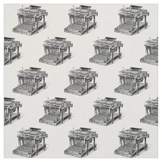 Vintage Schreibmaschine Lithograph Stoff (Muster)