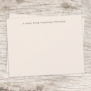 Vintage Schreibmaschine Minimalistisch Simple Crea Mitteilungskarte