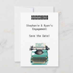 Vintage Schreibmaschine minimalistisches Design Save The Date