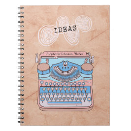 Vintage Schreibmaschine mit Swirling Writer Ideas Notizblock