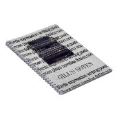 Vintage Schreibmaschine Notizblock (Rechte Seite)