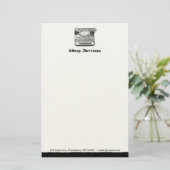 Vintage Schreibmaschine Personalisiert Stationery Briefpapier (Stehend Vorderseite)
