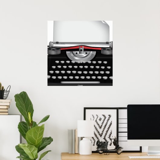 Vintage Schreibmaschine Poster (Heimbüro)