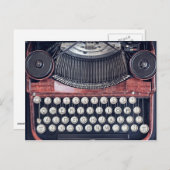 Vintage Schreibmaschine Postkarte (Vorne/Hinten)
