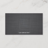 Vintage Schreibmaschine Psychologe Linen Visitenkarte (Rückseite)