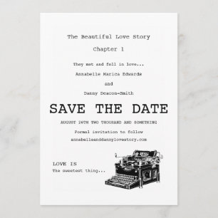 Vintage Schreibmaschine Save the Date