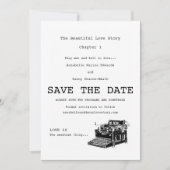 Vintage Schreibmaschine Save the Date (Vorderseite)