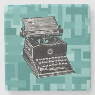 Vintage Schreibmaschine Steinuntersetzer