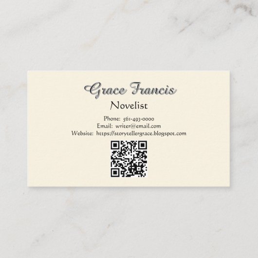 Vintage Schreibmaschine Storyteller Writer Visitenkarte (Rückseite)