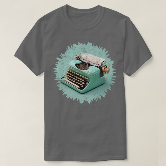 Vintage Schreibmaschine T-Shirt (Design vorne)