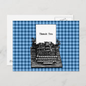 Vintage Schreibmaschine Vielen Dank Postkarte (Vorne/Hinten)