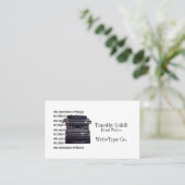 Vintage Schreibmaschine Visitenkarte (Stehend Vorderseite)