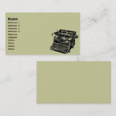 Vintage Schreibmaschine Visitenkarte (Vorne/Hinten)