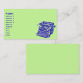 Vintage Schreibmaschine Visitenkarte (Vorne/Hinten)