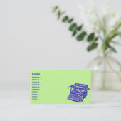 Vintage Schreibmaschine Visitenkarte (Stehend Vorderseite)