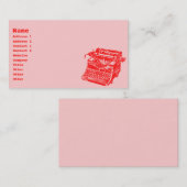 Vintage Schreibmaschine Visitenkarte (Vorne/Hinten)