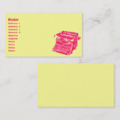 Vintage Schreibmaschine Visitenkarte (Vorne/Hinten)