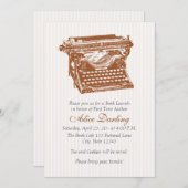 Vintage Schreibmaschinen-Einladung Einladung (Vorne/Hinten)