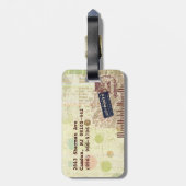 Vintage Schreibmaschinen-"erste Klassen-" Gepäckanhänger (Rückseite vertikal)