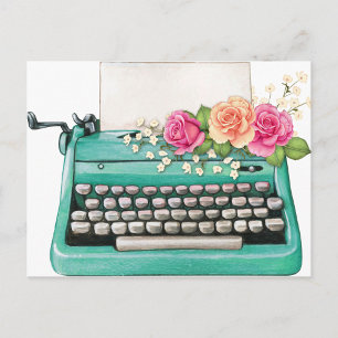 Vintage Schreibmaschinen-Postkarte Postkarte