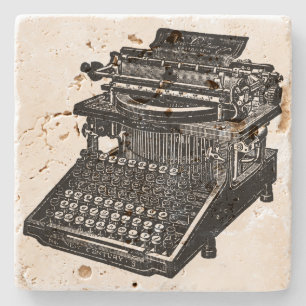 Vintage-Schreibmaschinen-Steinuntersetzer Steinuntersetzer
