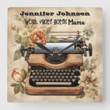 Vintage Schreibmaschinenarbeit von der Zuhause-Mam