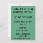 Vintage Schreibmaschineneinladung Einladung (Rückseite)