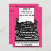 Vintage Schreibmaschineneinladung Einladung (Vorne/Hinten)