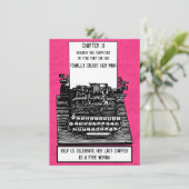 Vintage Schreibmaschineneinladung Einladung (Stehend Vorderseite)