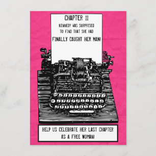 Vintage Schreibmaschineneinladung Einladung