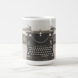 Vintage Schreibmaschinenfotografie Kaffeetasse
