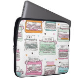 Vintage Schreibmaschinenillustrations-Laptophülse Laptopschutzhülle (Vorne Rechts)